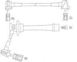 GENOUD CABLE BUJIA TOYOTA CAMRY 3.0I V6 91/96- LUXUS 3.0