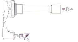 GENOUD CABLE BUJIA HONDA ACCORD PRELUDE 2.0-2.2 16V 1992>