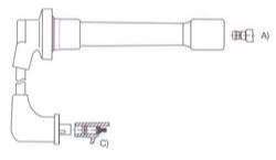 GENOUD CABLE BUJIA HONDA CIVIC-ACCORD 1.4-1.5-1.6 1994>
