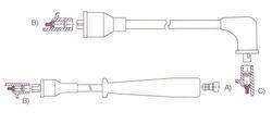 GENOUD CABLE BUJIA MAZDA 626 92/97 1.6-1.8-2.0 16V