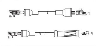 STARYEN CABLE BUJIA DACIA  /310056.0786  /CABLE DACIA