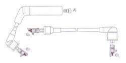 GENOUD CABLE BUJIA MITSUBISHI L-200 2.0-LANCER-GALANT