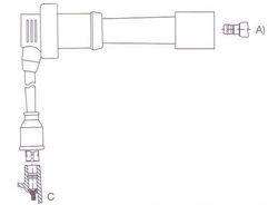 GENOUD CABLE BUJIA MITSUBISHI 1.8 GTI 1991> LANCER 1.8I