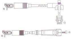 STARYEN CABLE BUJIA GOL GLI 1.6I-1.8I 1997>TIPO NGK CAP.GOMA  
