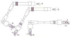 GENOUD CABLE BUJIA OPEL ASTRA-VECTTRA 1.6I-1.8I-2.0I 1990>