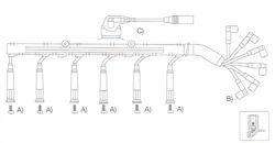 GENOUD CABLE BUJIA BMW 732I 3.2 79/83