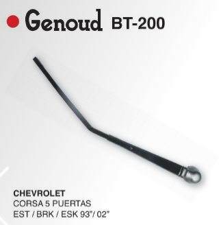 GENOUD BRAZO TRASERO CHEV CORSA 5 PUERTAS EST-BRK-SK 93/02