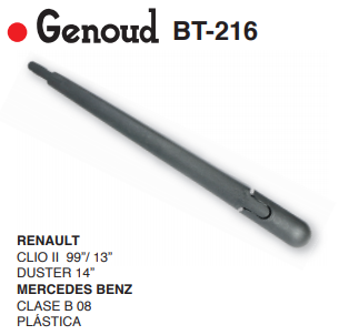 GENOUD BRAZO TRASERO REN CLIO 99/13 - DUSTER 14 - M.BENZ  /CLASE B 08 PLASTICA