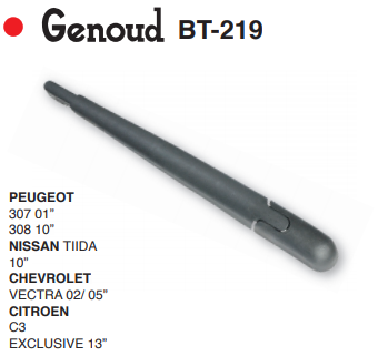 GENOUD BRAZO TRASERO PEUG 307 01 - 308 10 // NISSAN TIIDA 10  /CHEV VECTRA 02/05 // CITR C3 EXCLUSIVE 13 PLASTICA