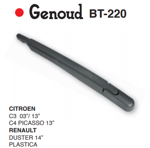 GENOUD BRAZO TRASERO CITR C3 03/13 -C4 PICASSO 13 / DUSTER 14  /PLASTICA