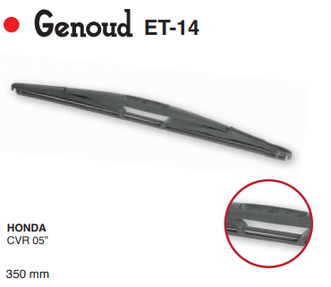 GENOUD ESCOBILLA TRASERA PLASTICA 350MM HONDA CVR 05