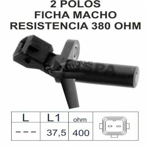 FISPA SENSORES RPM ESCORT FIESTA ZETEC FOCUS KA MONDEO MAZDA 2 POLOS FICHA MACHO RESISTENCIA 380 OHM