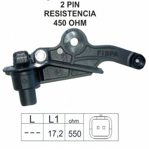 FISPA SENSORES RPM PEUG 106 - 206 - 306 - 307 - PARTNER  /CITR BERLINGO - C3 - C4 - SAXO - XSARA  /2 PIN RESISTENCIA 450 OHM