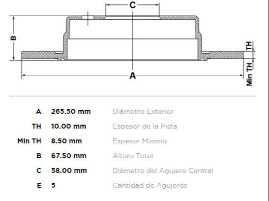 FREMAX DISCO FRENO SUBARU FORESTERTS  
