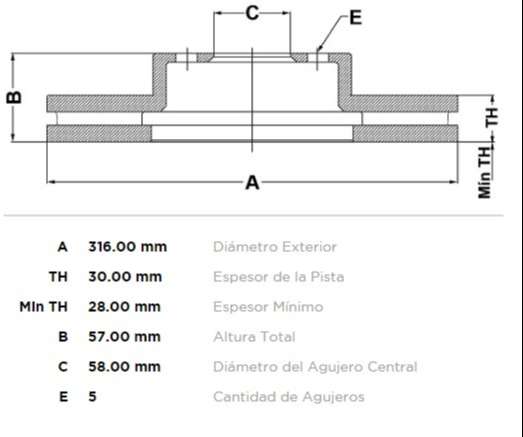 FREMAX DISCO FRENO SUBARU LEGACY2.5T/3.0  