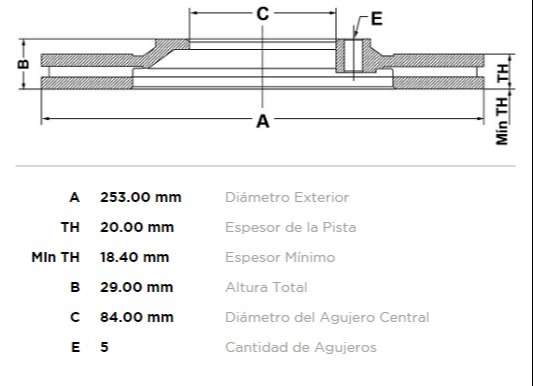 FREMAX DISCO FRENO HYUNDA H-100 95> DV  