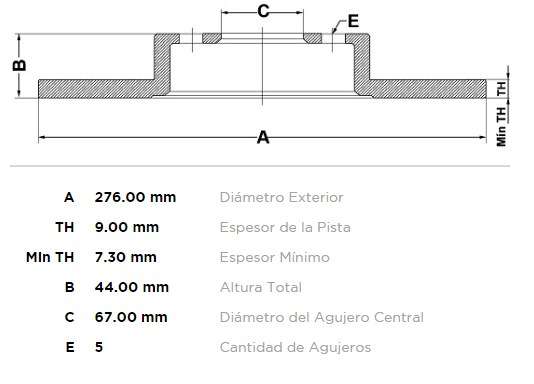 FREMAX DISCO FRENO M-BENZ A200/250/B180/200  