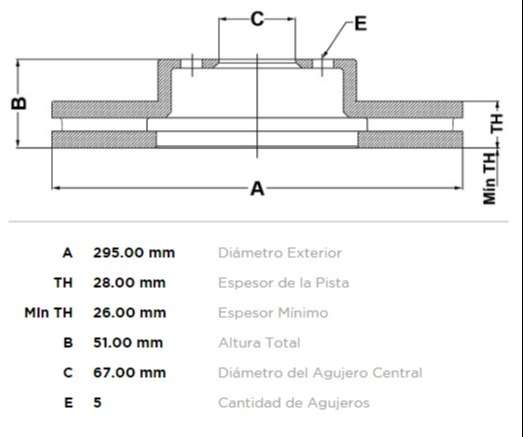 FREMAX DISCO FRENO M-BENZ A250/A200/A45AMG  