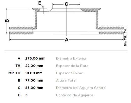 FREMAX DISCO FRENO SPRINTER 1995>DV  