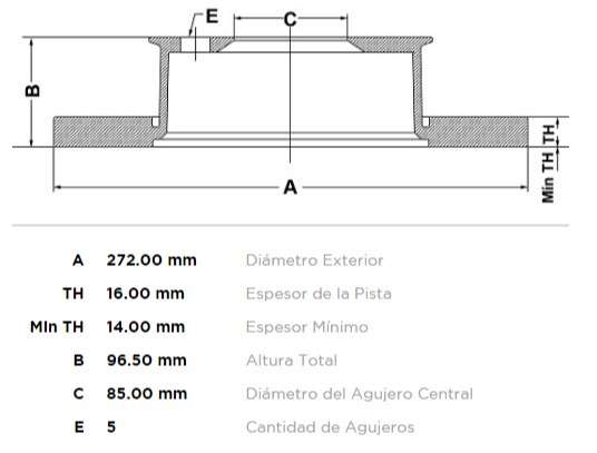 FREMAX DISCO FRENO SPRINTER 1999 >TS  