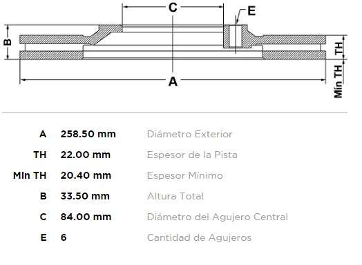FREMAX DISCO FRENO MITSUBISHI P-UP DV  