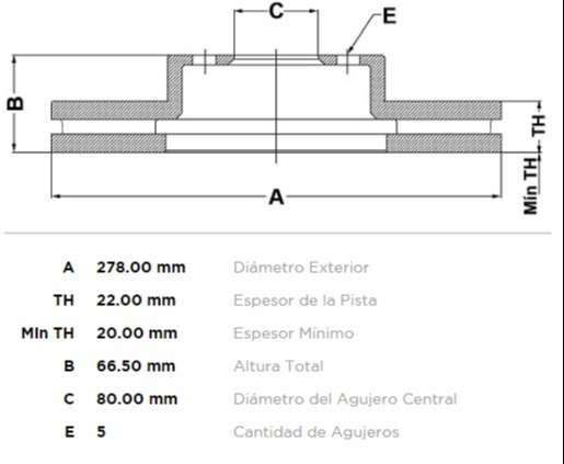 FREMAX DISCO FRENO M-BENZ 280/350/450/500D  