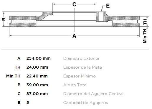 FREMAX DISCO FRENO MITSUBISHI L300 88/00 DV  