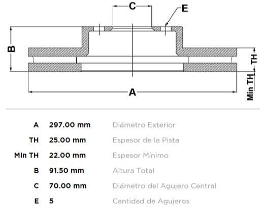 FREMAX DISCO FRENO LAND ROVER DISCOV DV  