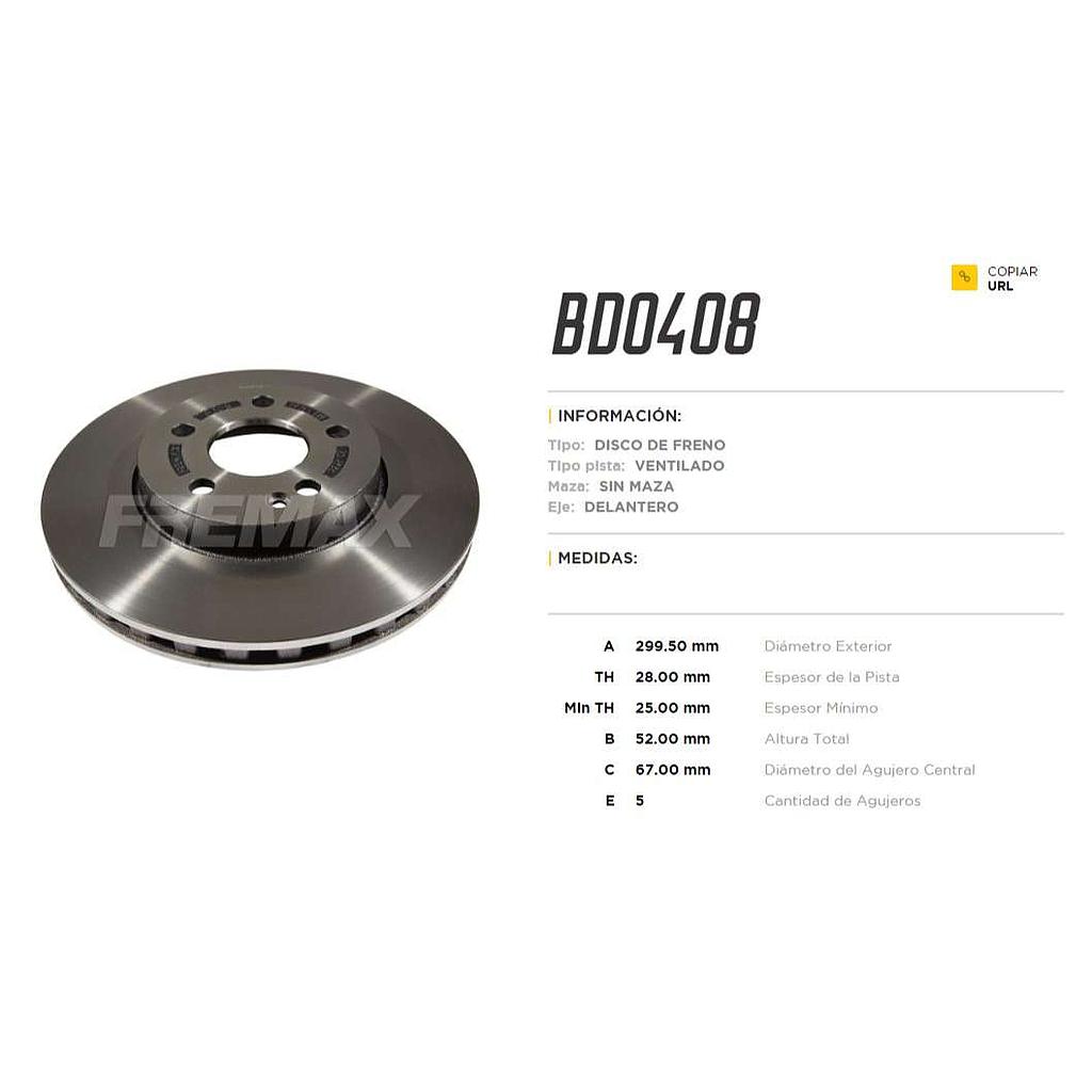 FREMAX DISCO FRENO M-BENZ VITO 111CDI 2015>  