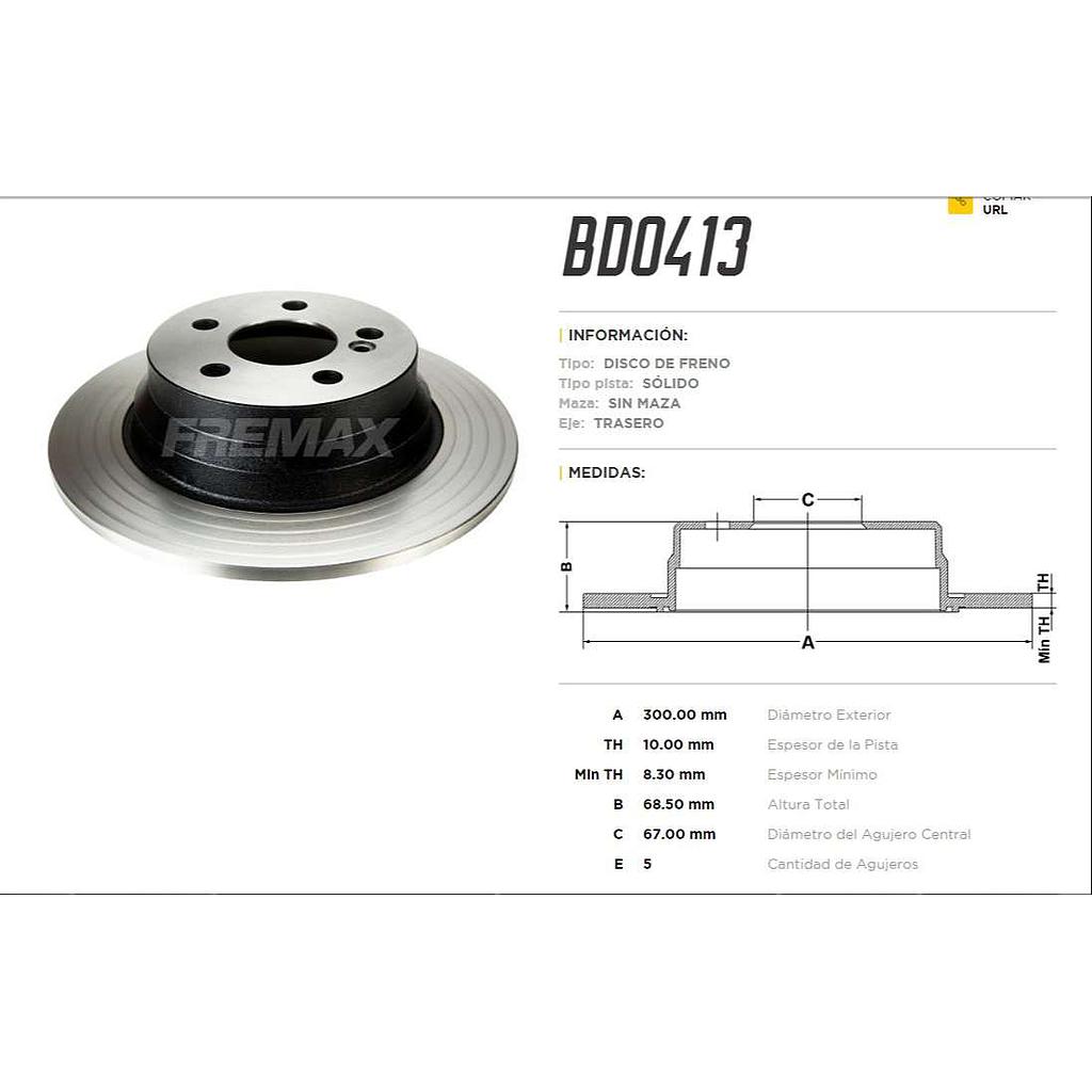 FREMAX DISCO FRENO M-BENZ E220/240/320/350  