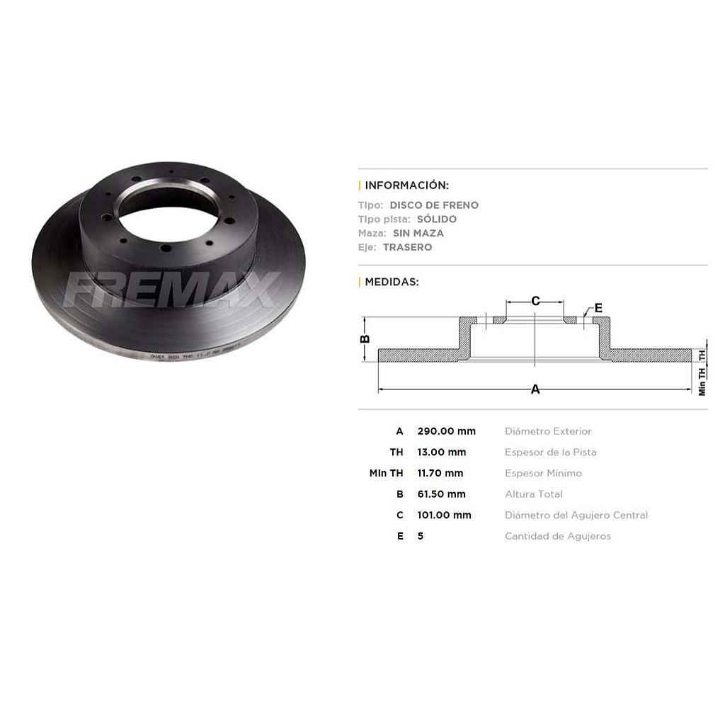 FREMAX DISCO FRENO LAND ROVER DEFEND 93>TS  