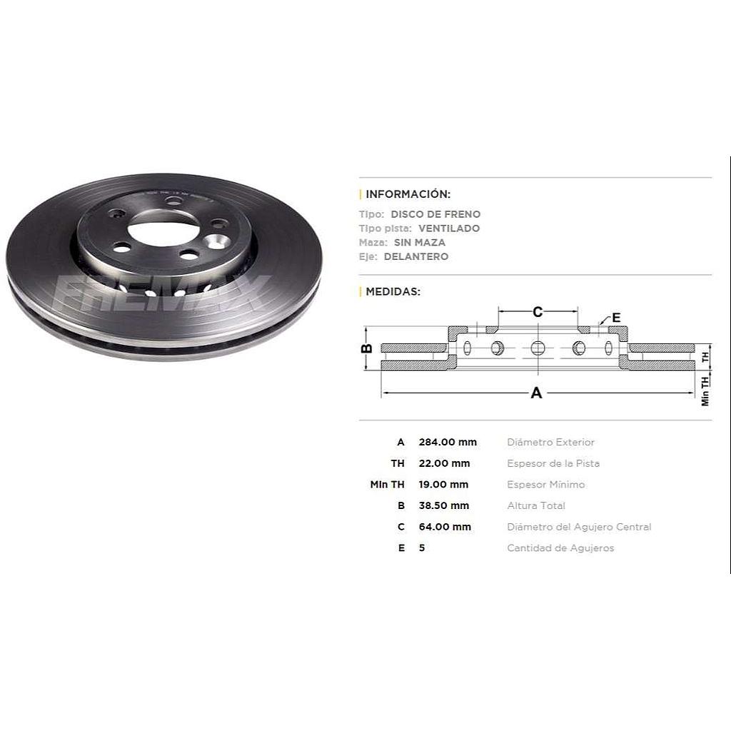 FREMAX DISCO FRENO ROVER 75 DV  