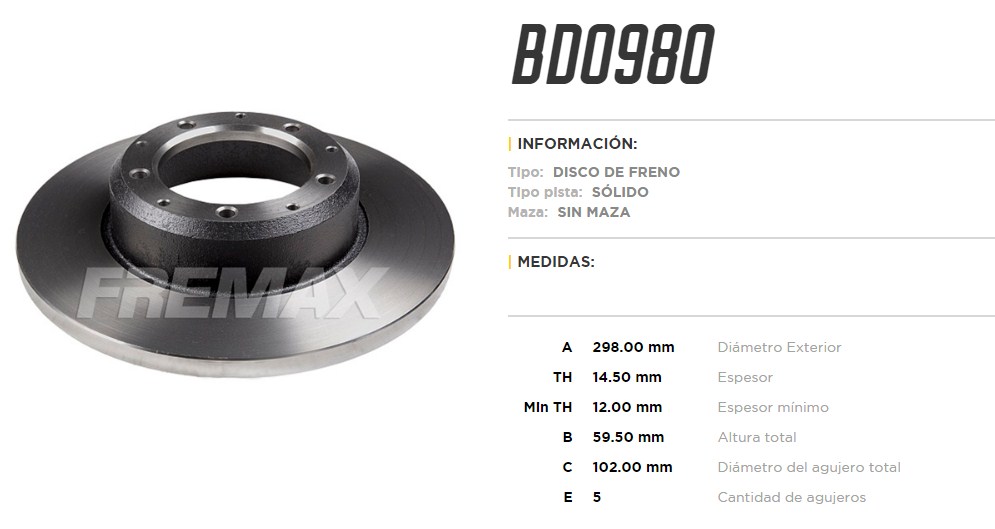 FREMAX DISCO FRENO DEFENDER 90/110/93 TS  