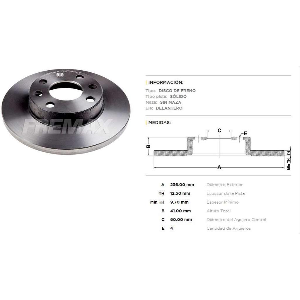 FREMAX DISCO FRENO CORSA / CLASSIC DS