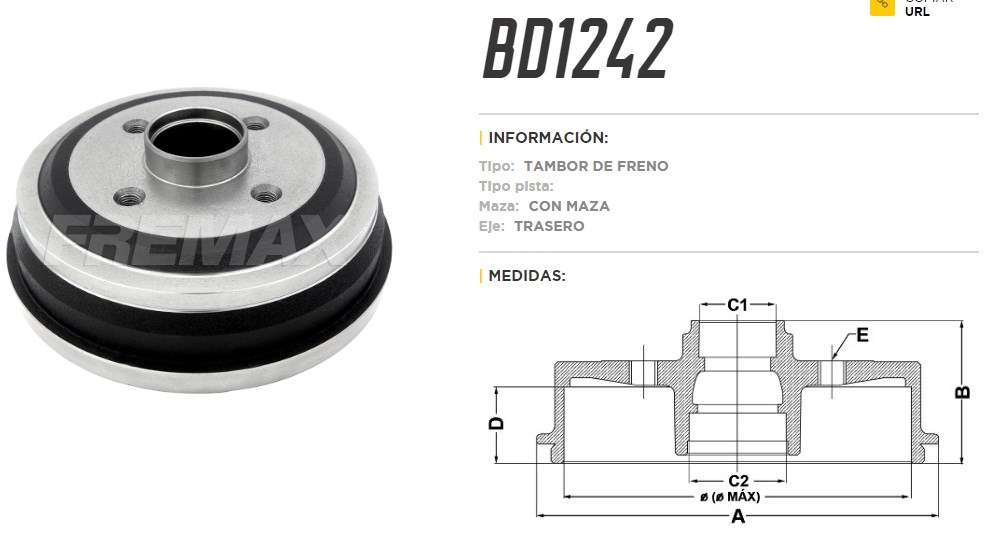 FREMAX CAMPANA FRENO CHEVROLET CORSA '02