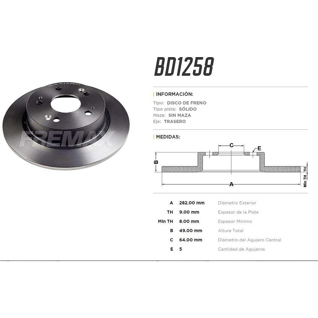 FREMAX DISCO FRENO HONDA ACORD  