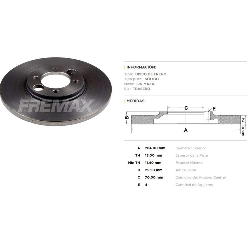 FREMAX DISCO FRENO JAGUAR XJ 72/92 TS  