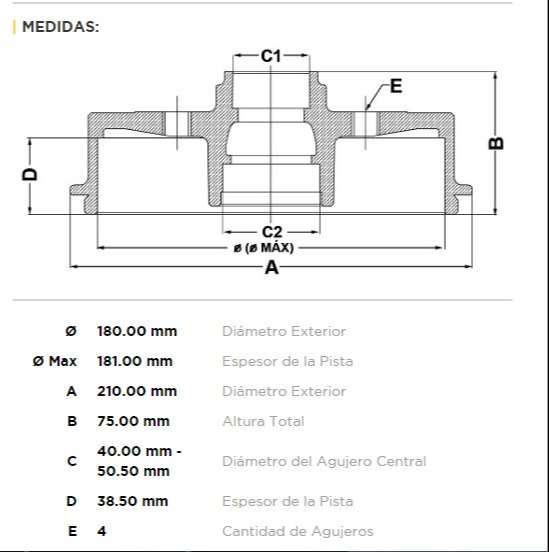 FREMAX CAMPANA FRENO GACEL/GOL/AUDI T-C