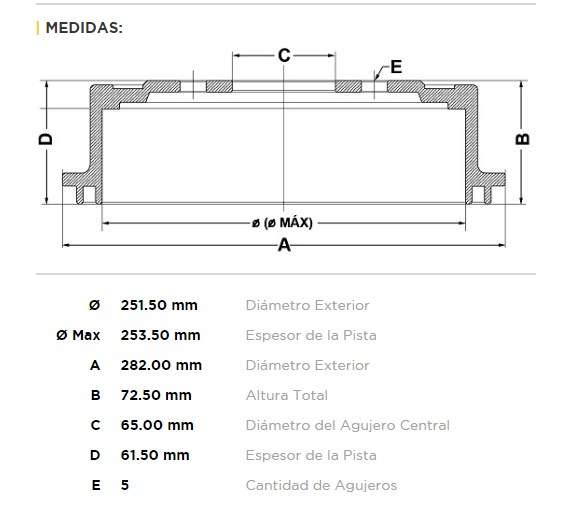 FREMAX CAMPANA FRENO KOMBI 82> T  