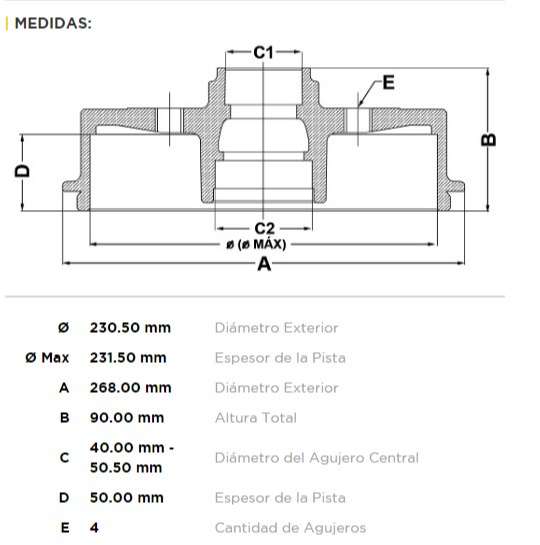 FREMAX CAMPANA FRENO ESCARABAJO 70>D-C  
