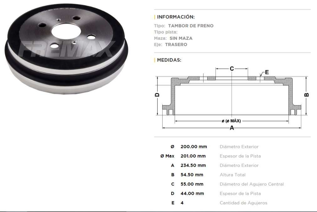 FREMAX CAMPANA FRENO ETIOS 1.5 13>