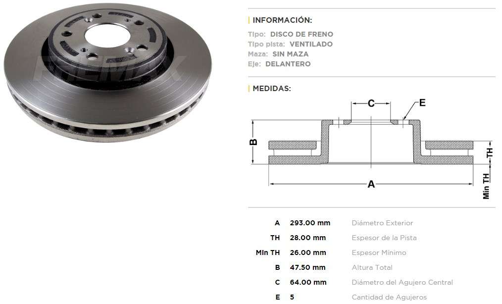 FREMAX DISCO FRENO HONDA CR-V 07> DV  