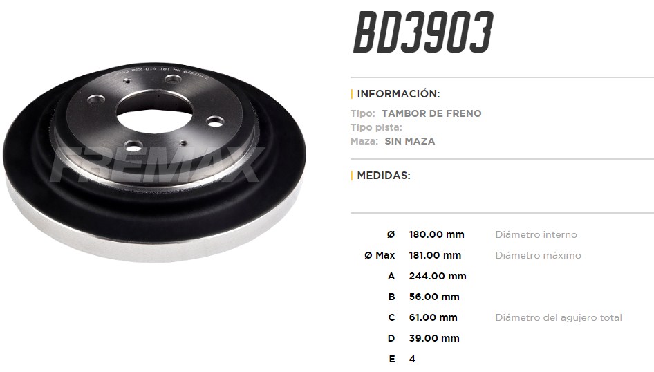 FREMAX CAMPANA FRENO HONDA 03> T  