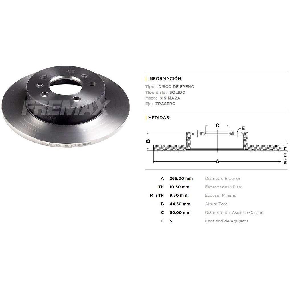 FREMAX DISCO FRENO LAGUNA 96> TS  
