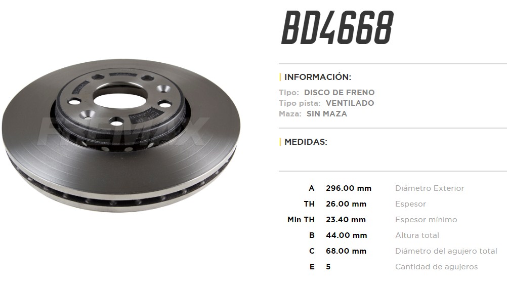 FREMAX DISCO FRENO GRAND SCENIC - SCENIC III LAGUNA 2. LATITUDE MEGANE III MEGANE CC DELANTERO VENTILADO