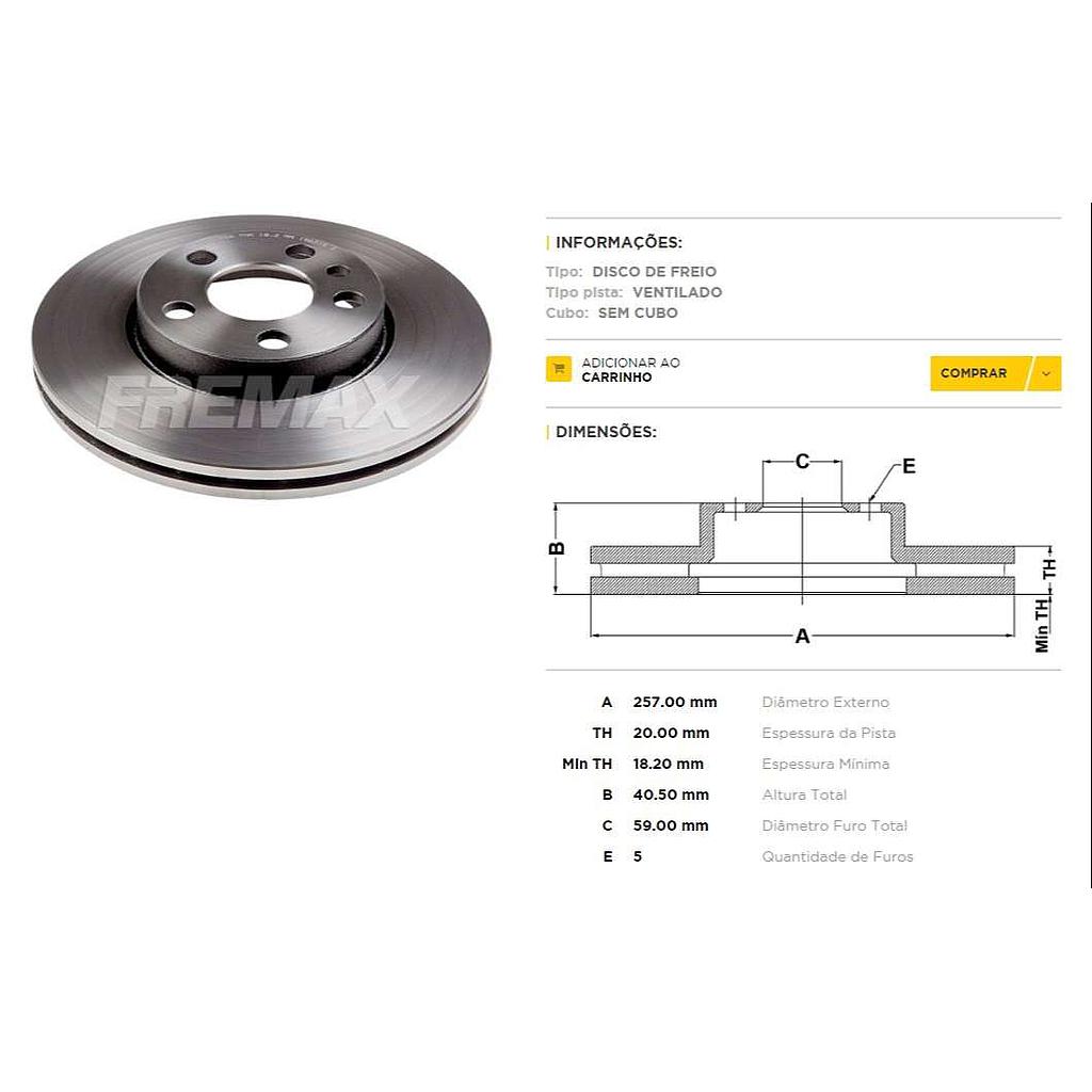 FREMAX DISCO FRENO STRADA / EXPERT DV  