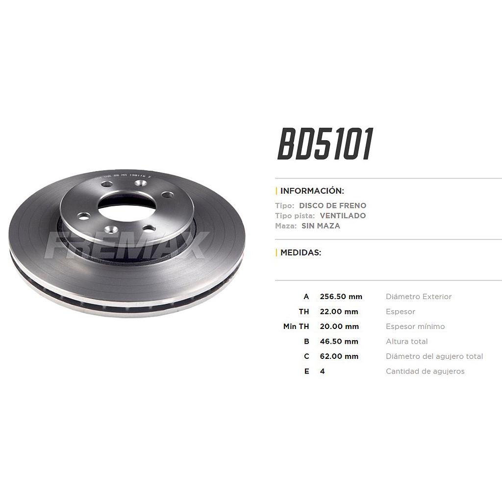 FREMAX DISCO FRENO HYUNDA ACCENT KIA RIO  