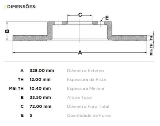 FREMAX DISCO FRENO DODGE JOURNEY CHRYSLER  