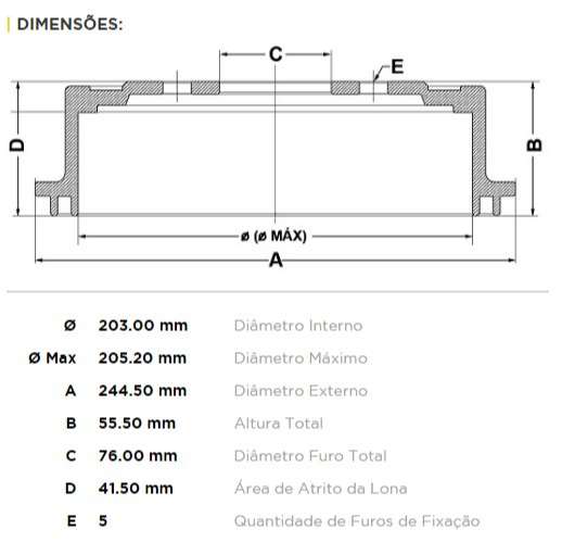 FREMAX CAMPANA FRENO KIA SOUL 1.6 16V  