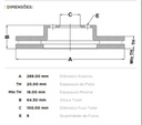 [5190.0334] FREMAX DISCO FRENO HILUX 4X2-4X4 DV